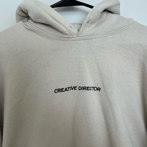 Large Urban Outfitters Creative Director Beige Sweatshirt